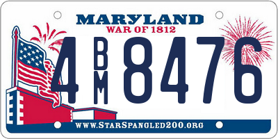 MD license plate 4BM8476