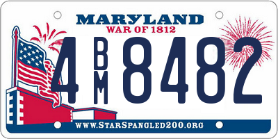 MD license plate 4BM8482
