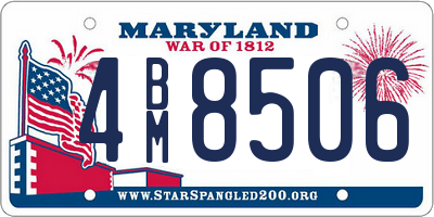 MD license plate 4BM8506