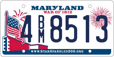 MD license plate 4BM8513