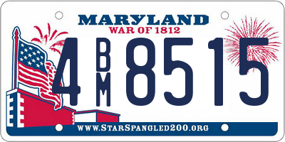 MD license plate 4BM8515