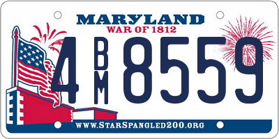 MD license plate 4BM8559