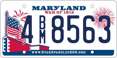 MD license plate 4BM8563
