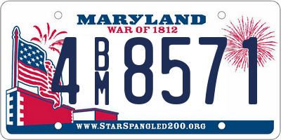 MD license plate 4BM8571