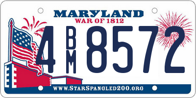 MD license plate 4BM8572