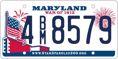 MD license plate 4BM8579