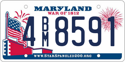 MD license plate 4BM8591