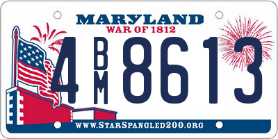 MD license plate 4BM8613