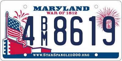 MD license plate 4BM8619