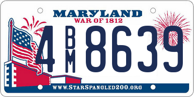 MD license plate 4BM8639