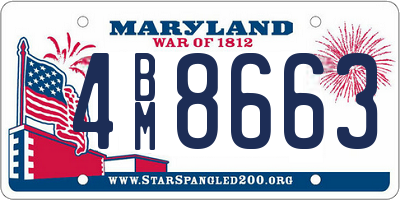 MD license plate 4BM8663