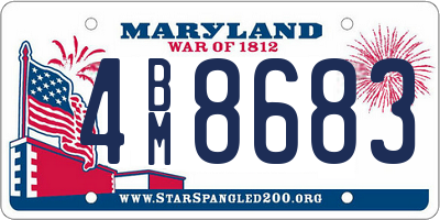 MD license plate 4BM8683