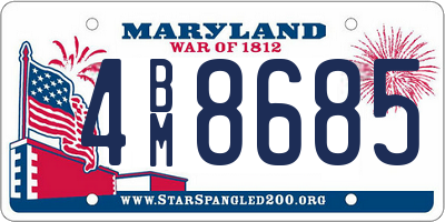 MD license plate 4BM8685