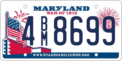 MD license plate 4BM8699