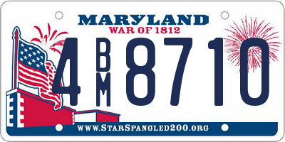 MD license plate 4BM8710