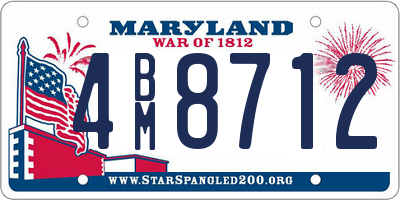 MD license plate 4BM8712