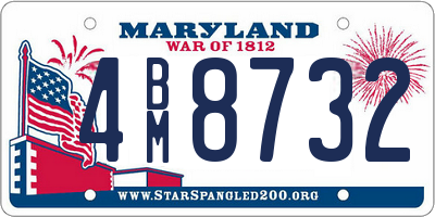 MD license plate 4BM8732