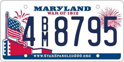 MD license plate 4BM8795