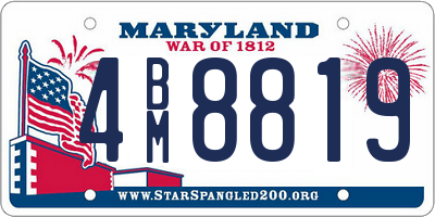 MD license plate 4BM8819