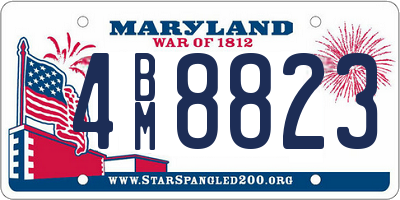 MD license plate 4BM8823