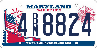 MD license plate 4BM8824