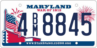 MD license plate 4BM8845