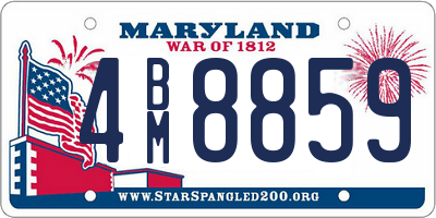 MD license plate 4BM8859