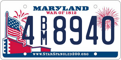 MD license plate 4BM8940
