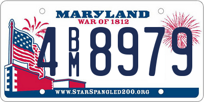 MD license plate 4BM8979