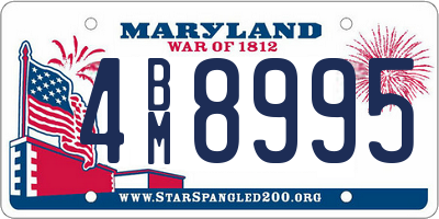 MD license plate 4BM8995