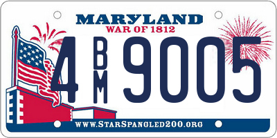 MD license plate 4BM9005
