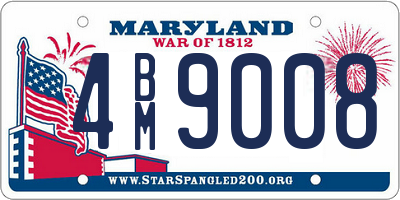 MD license plate 4BM9008