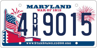 MD license plate 4BM9015