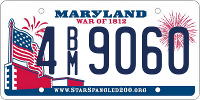 MD license plate 4BM9060