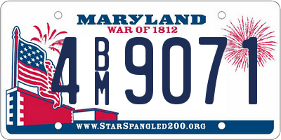 MD license plate 4BM9071