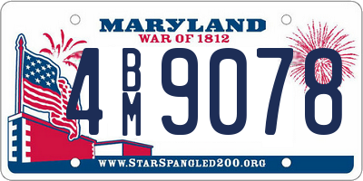 MD license plate 4BM9078