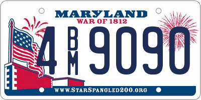 MD license plate 4BM9090
