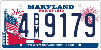 MD license plate 4BM9179