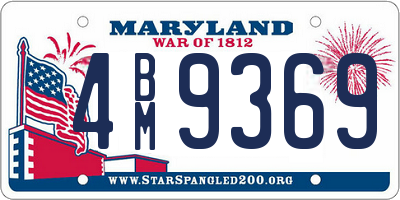 MD license plate 4BM9369