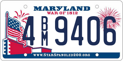 MD license plate 4BM9406