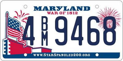 MD license plate 4BM9468