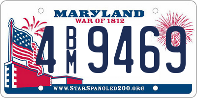 MD license plate 4BM9469