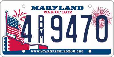 MD license plate 4BM9470