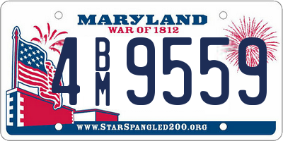 MD license plate 4BM9559