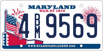 MD license plate 4BM9569