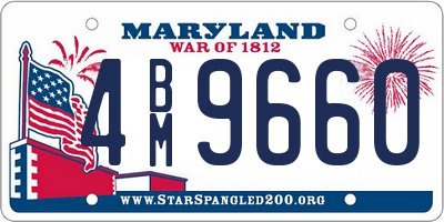 MD license plate 4BM9660
