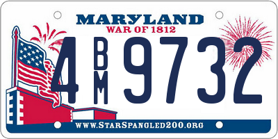 MD license plate 4BM9732
