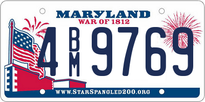 MD license plate 4BM9769