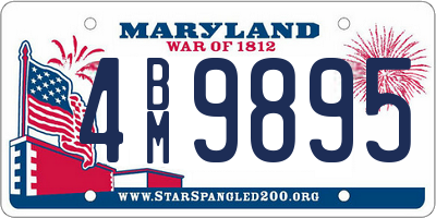 MD license plate 4BM9895