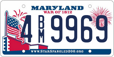 MD license plate 4BM9969